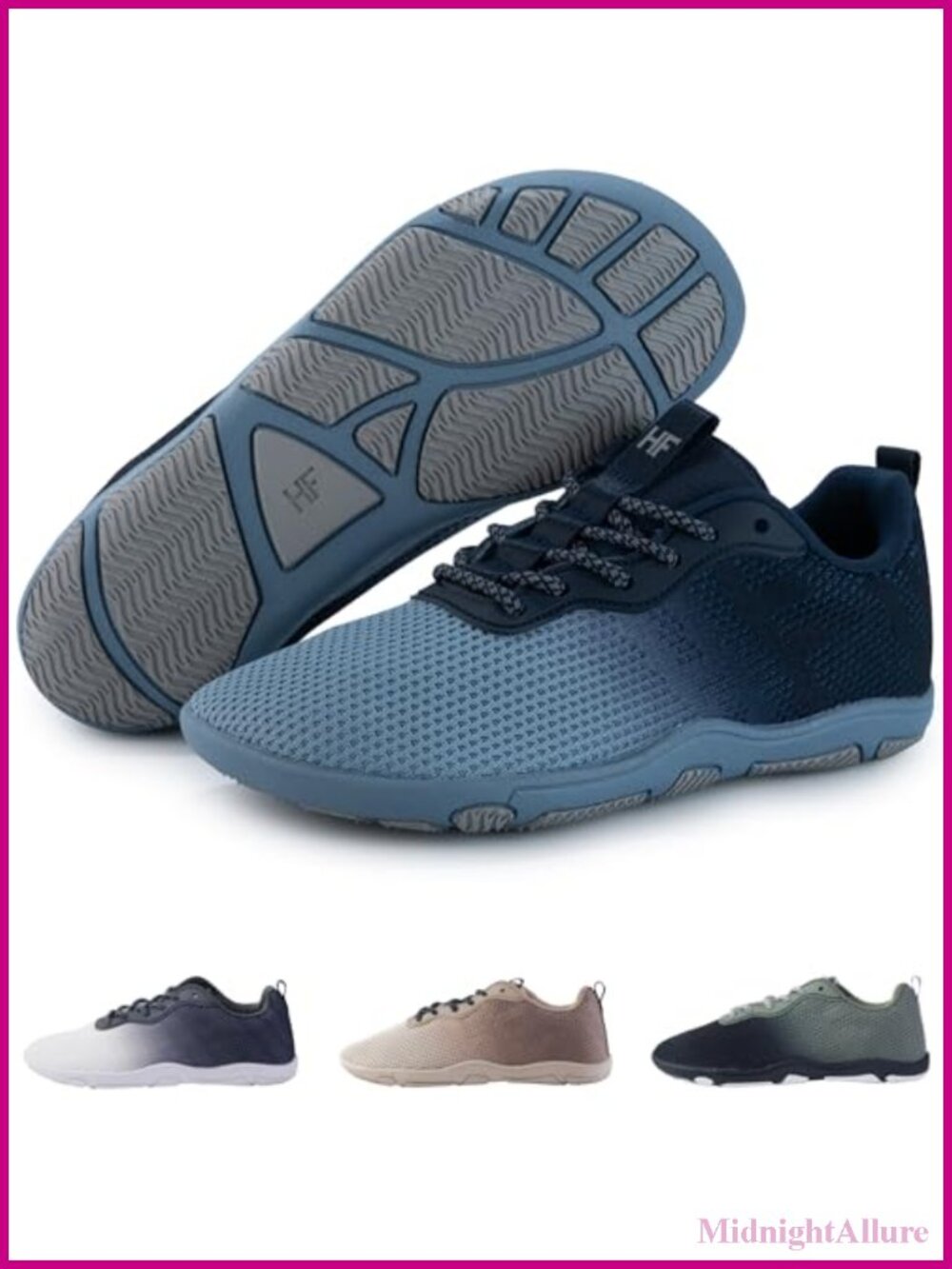 Barefoot Walking Shoes Wide Toe Box Zero-Drop Non-Slip Athletic Knit